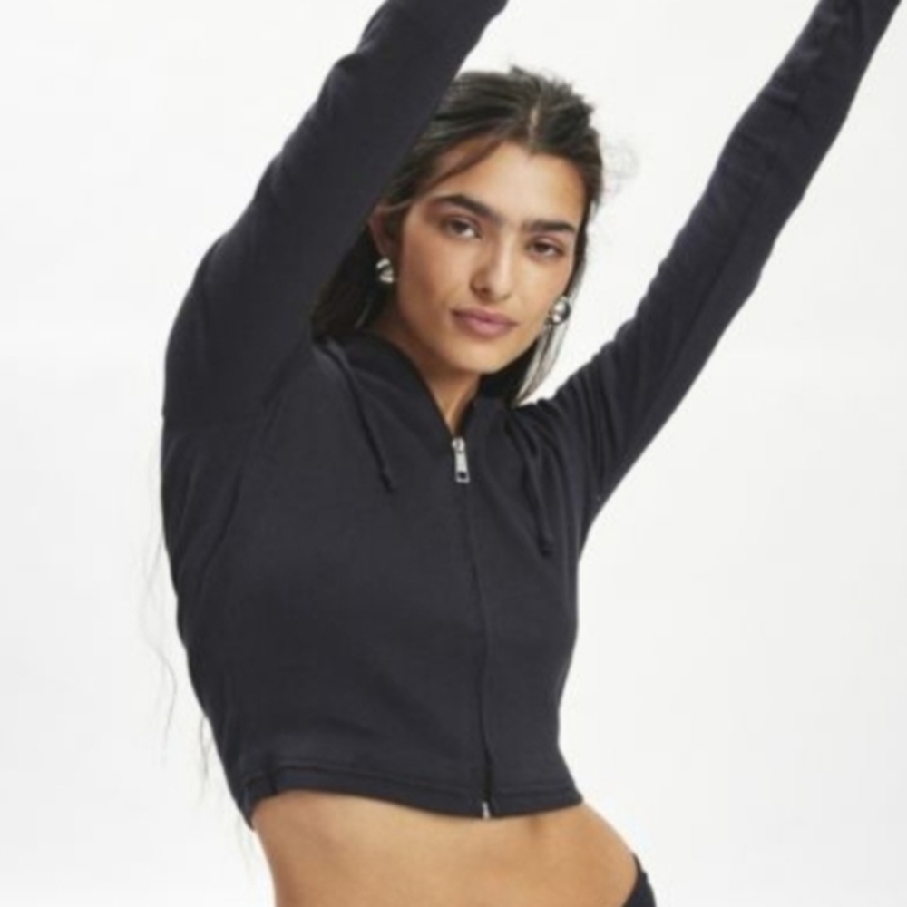 Out From Under Easy Does It Slim Zip Up Hoodie Size Small